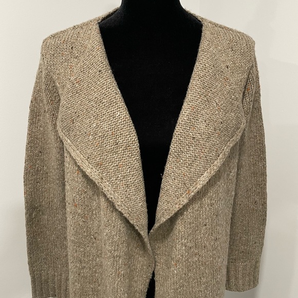 Bass Tan Fringed Long Cardigan - Picture 4 of 12